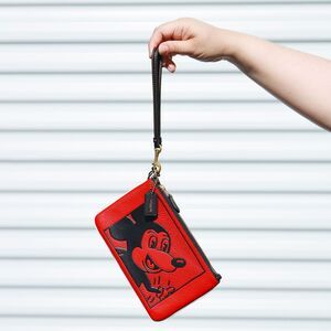 NWT Coach x Keith Haring Mickey Mouse Card Wallet Wristlet